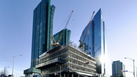 Photograph of construction progress at 4800 Yonge Street